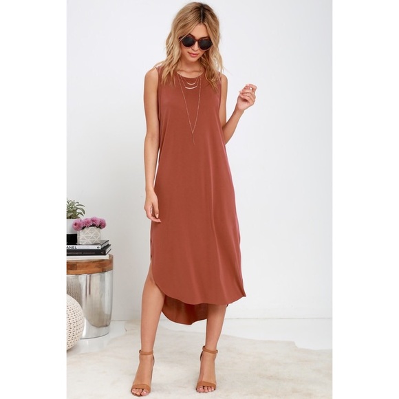 Lulus Dresses & Skirts - Lulu’s Midnight Lady Washed Red midi dress NWT